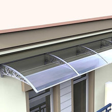 Transparent Outdoor Canopy - UV Protection Rain Shelter for Doors & Windows, Porch Shade & Patio Roof Cover, 100X450cm (39inX177in) - Perfect for Sun & Rain Protection
