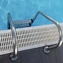 Swimming Pool Ladder, Non-Slip 2 Tread Pedals Stainless Steel Steps Ladder, Pools Entry and Exit System, Pool Pedals Handrail, 3 Thicknesses (Silver Tube Wall 1.0mm)