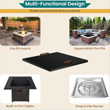 FEBTECH - 42" Fire Pit Lid Square - 1.5 mm Thick Fire Pit Cover Fits 40"