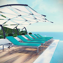 America Luxury - Outdoor Modern Contemporary Urban Patio Balcony Chaise Lounge Chair Set of 6 Blue