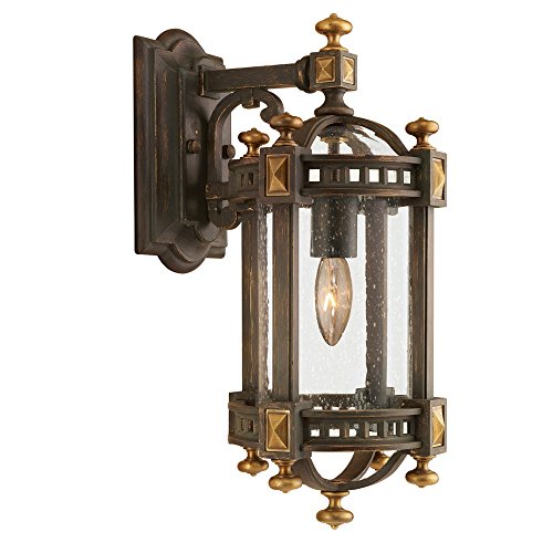 Fine Art Lamps 564581, Beekman Place Outdoor Wall Sconce Lighting, 60 Total Watts, Brown