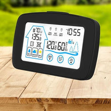 ABS Multifunctional Electronic Thermometer Hygrometer Clock Indoor Outdoor
