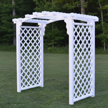 Keystone Amish Co. Newberry Pressure Treated Pine Garden Arbor, Heavy Duty Outdoor Archway Trellis, Amish Crafted, Made in USA, 4-Foot, Linden Leaf Stain