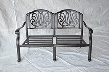 Elizabeth Outdoor Patio 4-pc Seating Group Cast Aluminum Dark Bronze (Walnut)