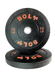 Bolt Fitness Supply Olympic Crumb Bumper Plate Set 260 Lb - Black Blue Green Yellow Orange