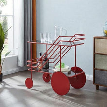 Modern Sofa Side Table Trolley Storage Rack Snack Hand Pushed Serving Cart Living Room Dining Simple
