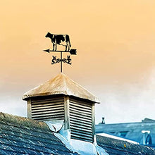 Weathervane - Cows Weather Vane Measuring Tools Retro Wind Vane Weather Vane Roof Mounted Wind Direction Indicator for Sheds Garden Mount Yard Barns Decoration
