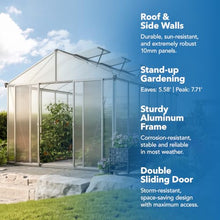 GFP 8.6x14.6 ft Walk in Greenhouse, 10mm Polycarbonate Panels