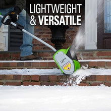 HYUIO 1200W Electric Snow Blower, 1800RPM Handheld Cordless Snow Shovel with 2 Battery, 8m Throwing Outdoor Snow Clearing Artifact, Adjustable Direction, Rechargeable Small Snowplow for School Roads