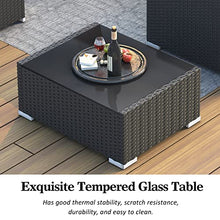 LayinSun 10 Piece Patio Furniture Set with 44" Propane Gas Fire Pit Table F10-black/Light Grey