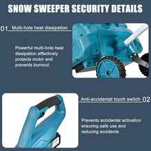 ddingsmafosee Upgraded Electric Snow Throwers - Foldable Snow Blower Cordless - 1000w Brushless Snow Shovel, 110-130cm Height Adjustment, Snow Removal Width 40.7cm (16in),DIY Tool 1battery