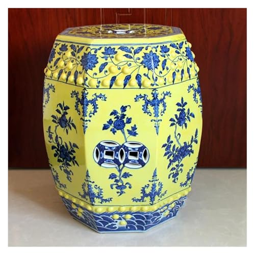 Tu Ye-US Decorative Garden Stools, Hand-painted Ceramic Drum Stool Shoes Household Decoration Neoclassical Dressing Bird Porcelain Ceramic Stool