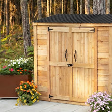 Outdoor Living Today 3 ft. D x 6 ft. W Cedar Wood Garden Chalet Shed with Double Doors and Metal Roof (18 sq. ft.) (Metal Roof)