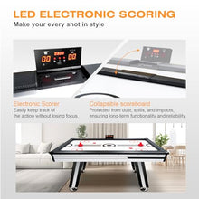 WAQINBR 6ft Air Hockey Table LED Game Set Black White