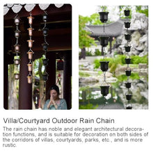 OGMOYT Rustproof Aluminum Rain Chain - Unique Garden Decoration, Easy Installation, Gutter Protection, Gorgeous Fountain Display, Rainwater Collector