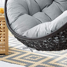 Modway EEI-739-GRY-SET Encase Swing Outdoor Patio Lounge Chair, With Stand, Gray