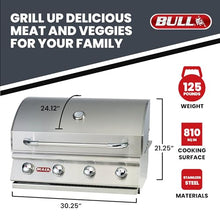 Bull Outdoor Products Outlaw 60,000 BTU Drop-In Grill Head – Stainless Steel, Liquid Propane