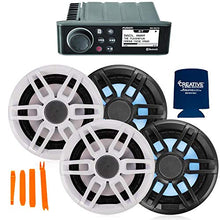 Fusion Entertainment Marine Receiver with 2 Pairs of XS-FL65SPGW 6.5" Coax Speakers