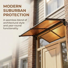 Door Canopy, UV Resistant Outdoor Awning, Weatherproof Polycarbonate Shelter for Doors Patios Decks, 20° Slope Durable Rain Protection, 100x210cm (39x83in)