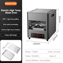 YXCUSAM Electric Steakhouse Broiler,Multi-Layer Commercial/Home Countertop Oven, Steak Machine, with Broiler/Tray/Clips (A)