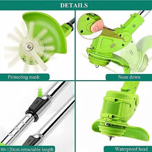 Cordless Grass Strimmer Electric Lawnmower Hand Push Lawn Mower 36V Lithium Battery Cordless Weed Electric Lawn Mower Push Type Electric Garden Tool Lawn Mower