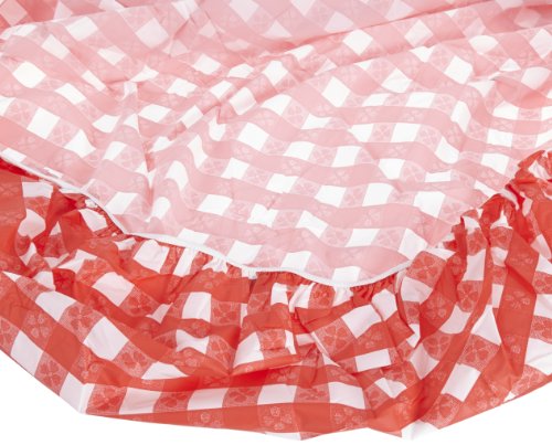 Kwik-Covers 72-RW 72'' Round Kwik-Covers- Red Gingham Fitted Table Cover (1 full case of 50)