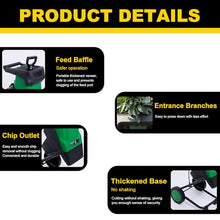 XygZythror Automatic Wood Mulcher, 2400w Electric Leaf Chipper Shredder, Wood Shredder Mulcher for 0-40mm Branches, Automatic 4500rpm Green