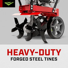 Earthquake Badger Front Tine Tiller, Powerful 160cc 4-Cycle Viper Engine, Two-Position Wheel Assembly, Adjustable Tilling Width Up to 21 Inches, Model: 41080, Red/Black