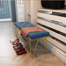 Footstools / Ottomans Shoe Stool Storage Bench Upholstered Bedroom Bedside Bench Velvet Footrest for Entrance Hallway Living Room Bedroom living Room Corridor Bench Shoe Stool ( Color : Brass , Size :