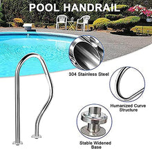 Swimming Pool Safety Hand Rail Pool Handrails Pool Hand Rail 304 Stainless Steel Swimming Pool Handrail, 3-Bend Spa Safety Rails, 304 Stainless Steel Easy to Install 250LBS Load Ca (Thick 1mm) ()