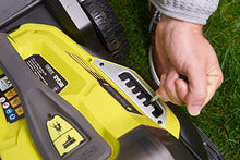 RYOBI 18 V ONE+ Hybrid Lawnmower RY18LMH37A-225 (Battery or Mains Operation, Cutting Width 37 cm, Includes 2 Batteries 2.5 Ah, Grass Collection Bag, 45 L, Mulchable, Cutting Height Adjustment)