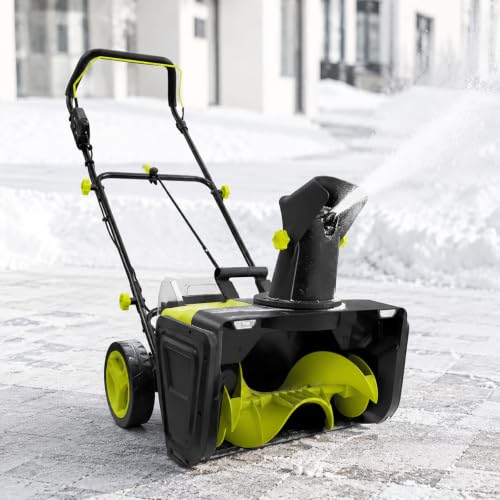 40V Cordless Snow Blower, 4 Batteries and 2 Chargers Included