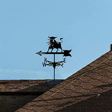 Weathervane Stainless Steel Anti-Rust Weathercock Direction Indicator Retro Farm Scene Garden Weather Vane Measuring Tools Corrosion Resistant and Durable A 35X50CM (E 35X50CM) (C 35X50CM)