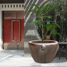 Outdoor Indoor Garden Plant Pots Ceramic Courtyard Large Cylinder Retro Potted Flower Pot Ceramic Flower Pot with Drainage Hole Extra Large Flower Pot Planting Pot (Color : A, Size : 3X-Large)