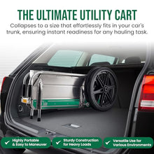 Tipke Foldit Do-It-All Collapsible Aluminum Utility Cart, 300 lb, Silver