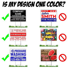 100 Pack Custom Yard Signs 24x18" SmartFlute Single-Sided Printing Waterproof UV-Ink Screen Printed Glossy Customized