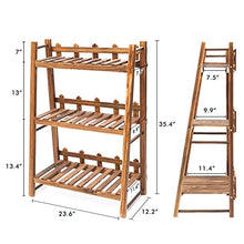 ZOCWJK Plant standPlant Stand, 3 Tier Wooden Flower Pot Stand, Plant Stand for Balcony and Garden, Flower Stand, Display Shelves, Yard, Patio, Garden Shelf, Plant Shelves, Flower,
