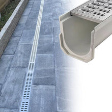 GJMDCMA 20cm/25cm Wide Drainage Channel System, Shower Bathroom Floor Drain Sink, Outdoor French Drain Kit for Yard, Deck, Garden, Sidewalk(Size:25x25cm(9.8"x9.8"))