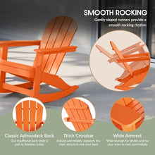 WestinTrends Malibu Outdoor Patio Porch Rocking Adirondack Chair (Set of 4), Orange