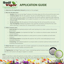 Soil Vigor Water Storing Crystals (Fine Granule) - Formerly Soil Moist SAP - Super Absorbent Polymer for Plants, Gardens & Lawns | Potassium Polyacrylate | Long-Lasting Soil Moisture Retention | 45 lb