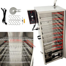 HayWHNKN Commercial Electric Smoker Grill Vertical Digital Electric BBQ Meat Smoker Oven with 9 Detachable Racks 86-248°F Temp Control 110V