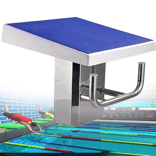 DUXMM Standard Pool Diving Board,Heavy Duty Competition Training Pool Diving Platform,Non Skid Surface, Square Base, with Fittings,for Current Pool and Competition B