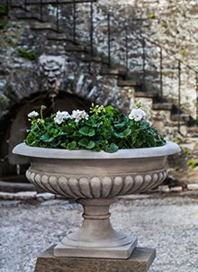 Campania International P-681-AL Kingscote Urn, Aged Limestone Finish