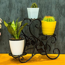 iumLeap Plant Stand Iron Flower Shelf Rack Home Floor-Style Living Room Flower Pot Shelf 3Layers Indoor Outdoor Garden Flower Stand