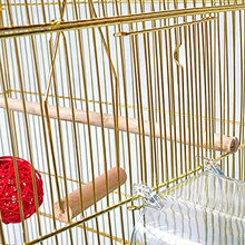 SDVantage Bird Cage Birdcages Square Bird Carriers High Capacity Retro Bird Cage Portable Bird House Carrier Large Bird House for Home Garden Novel Design,Gold