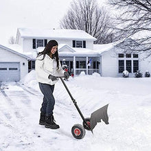 Snow Shovel Rolling Snow Plow Shovels|Wheeled Snow Pusher for Doorway Driveway Or Pavement Clearing Snow Pusher
