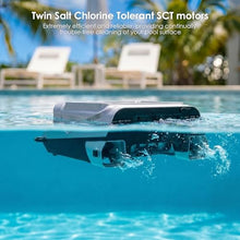 Pura V12 Solar Powered Automatic Pool Surface Skimmer Robot with APP Support,24/7 Continuous Cleaning, Dual Charging Options, Smart Obstacle Avoidance,150-um Filtration, OTA Upgrade (Grey)