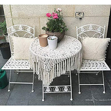 JIQHOHX Bistro Sets for 2 for Garden Folding Patio Yard Dining Furniture Folding |Rust Proof WeatherproofGarden Backyard Balcony Pub Table (White)