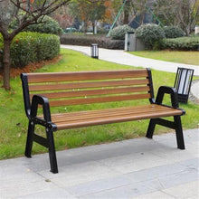 GRFIT Outdoor Bench Iron Garden Chair for Outdoor, with Backrest, Leisure Bench, Seat with Cast Aluminium Structure Garden Bench (Medium)
