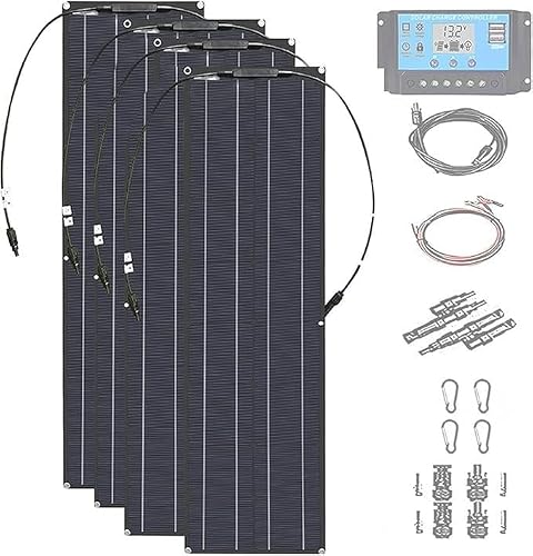 KZZAAO Flexible Solar Panel 800W 18V Monocrystalline with 40A Charge Controller for Motorhome